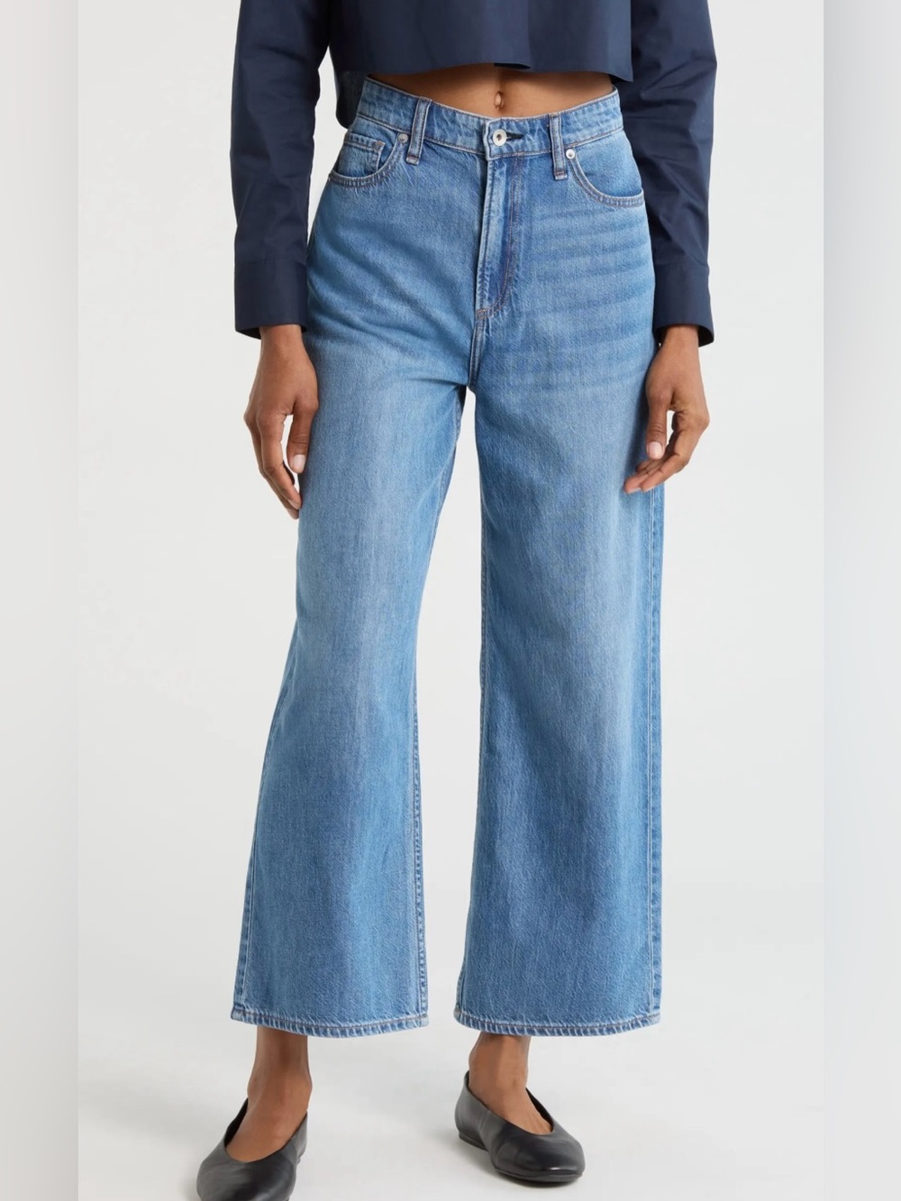 *NWT* Rag & Bone Lori High-Rise Woburn Wide Leg Crop Jean - Woburn